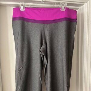Champion Gray Capris With Purple Waistband